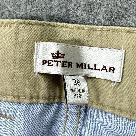 Peter Millar 5-Pocket Pants Men 38 x 28 Beige Khaki Stretch Soft Touch Pima - Picture 6 of 16